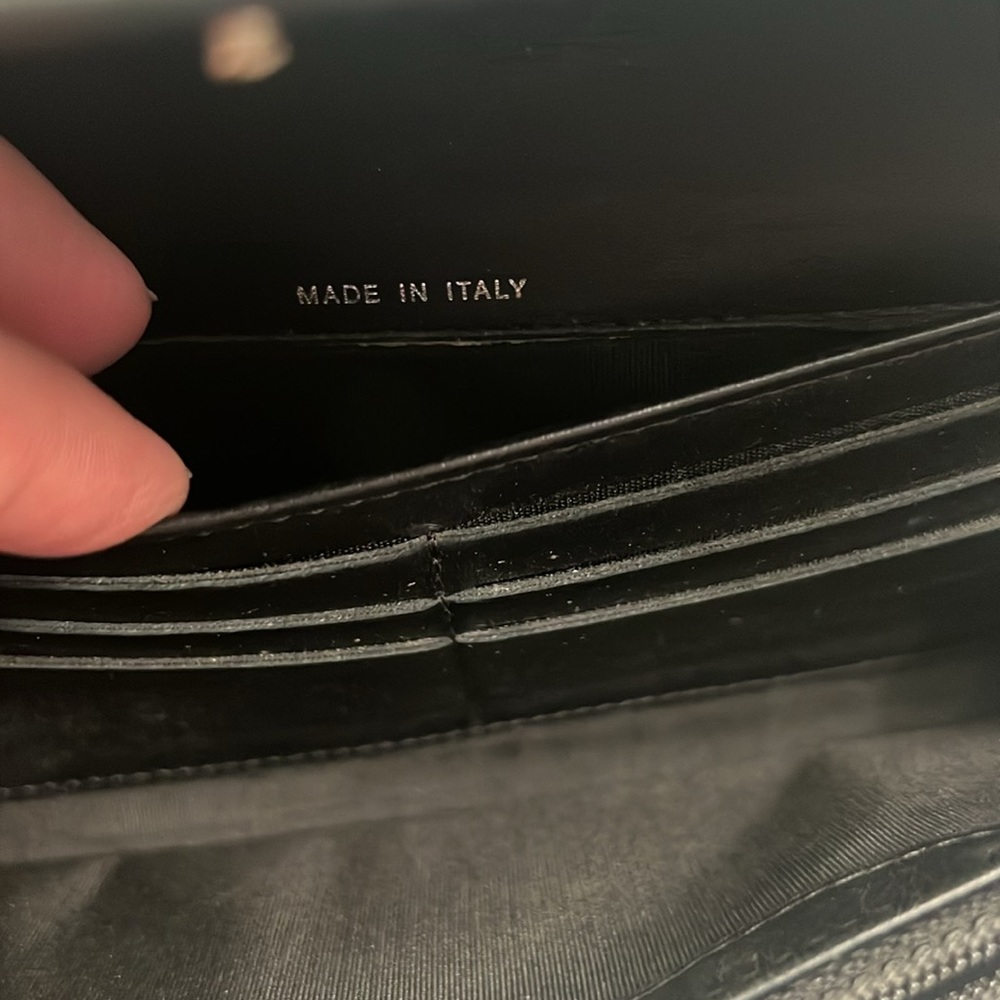 CHANEL BLACK PATENT LONG WALLET With authenticity card - Picture 9 of 11